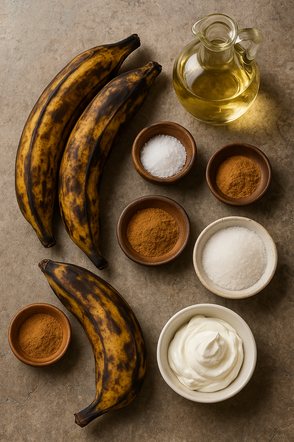 Plátanos maduros pelados y listos para freír