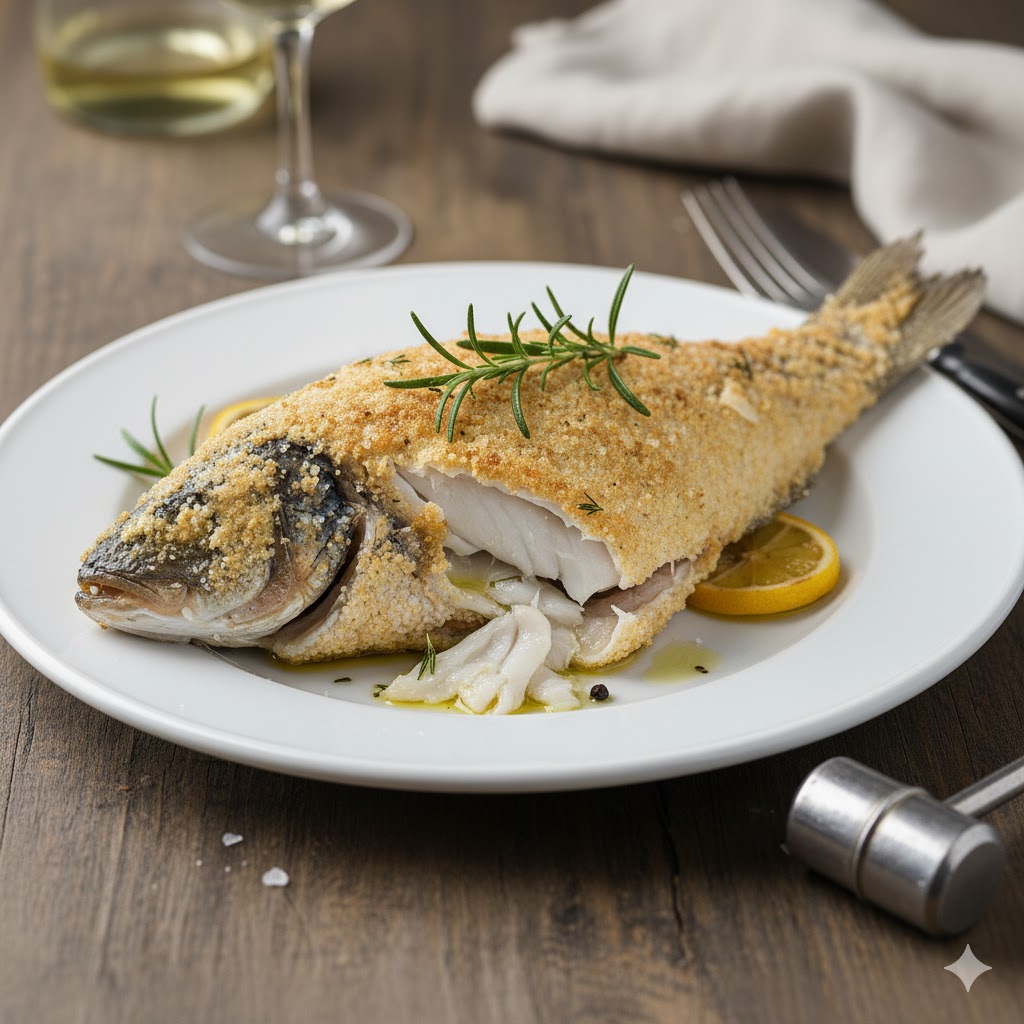 Lubina al Horno con Sal