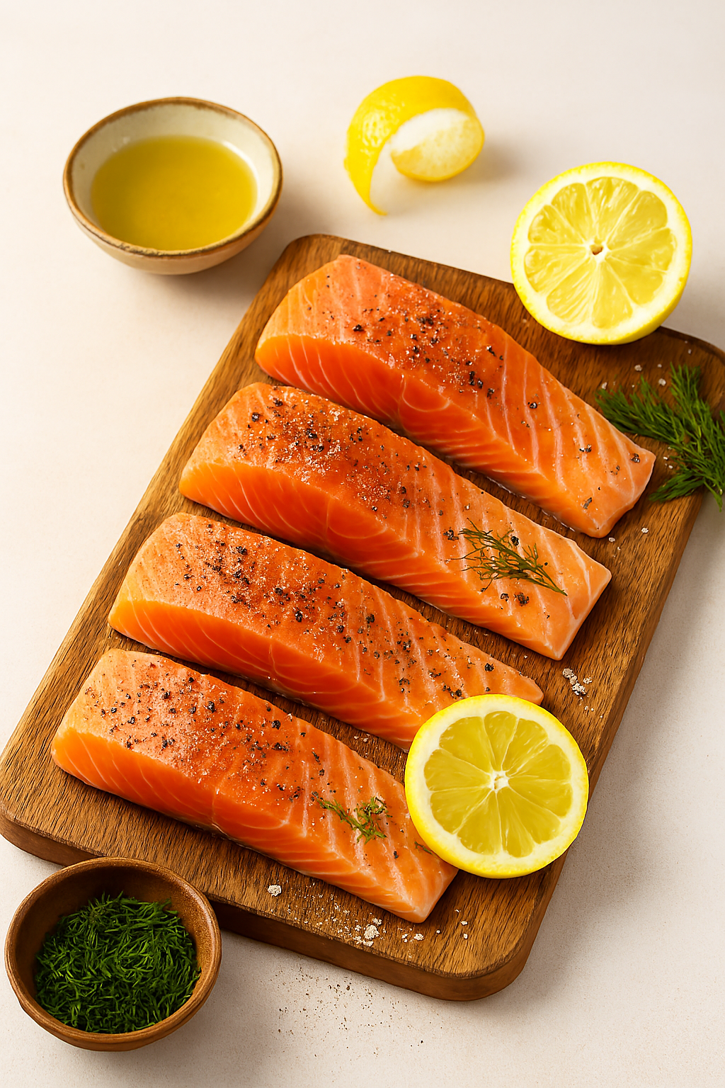 Ingredientes salmón confitado