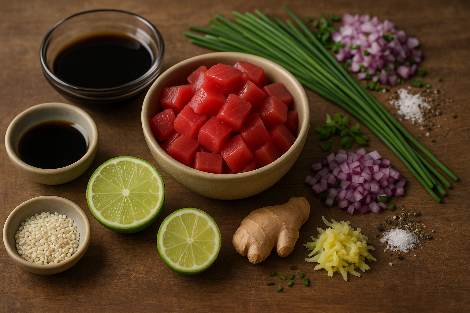 Ingredientes tartar de atún