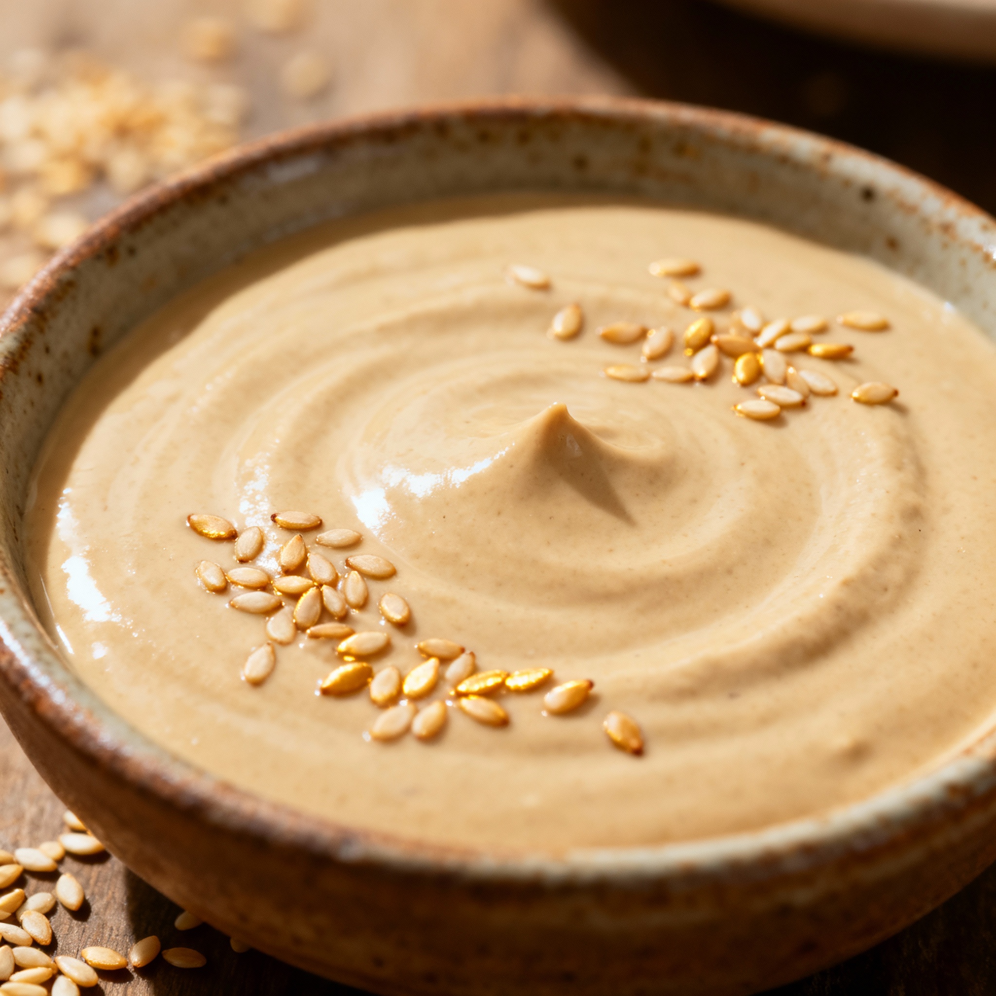 Tahini casero de sésamo tostado