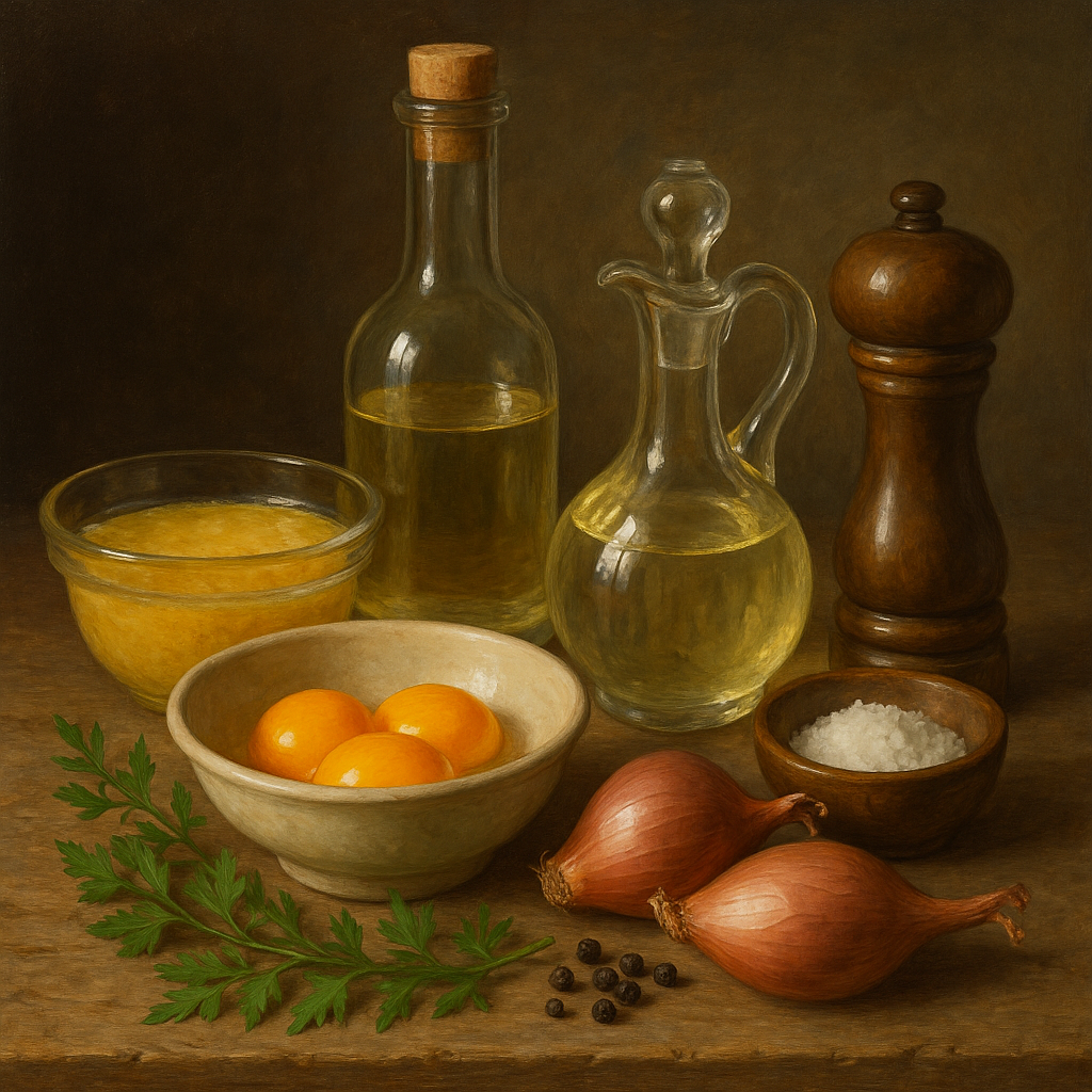 Ingredientes de la salsa bearnesa