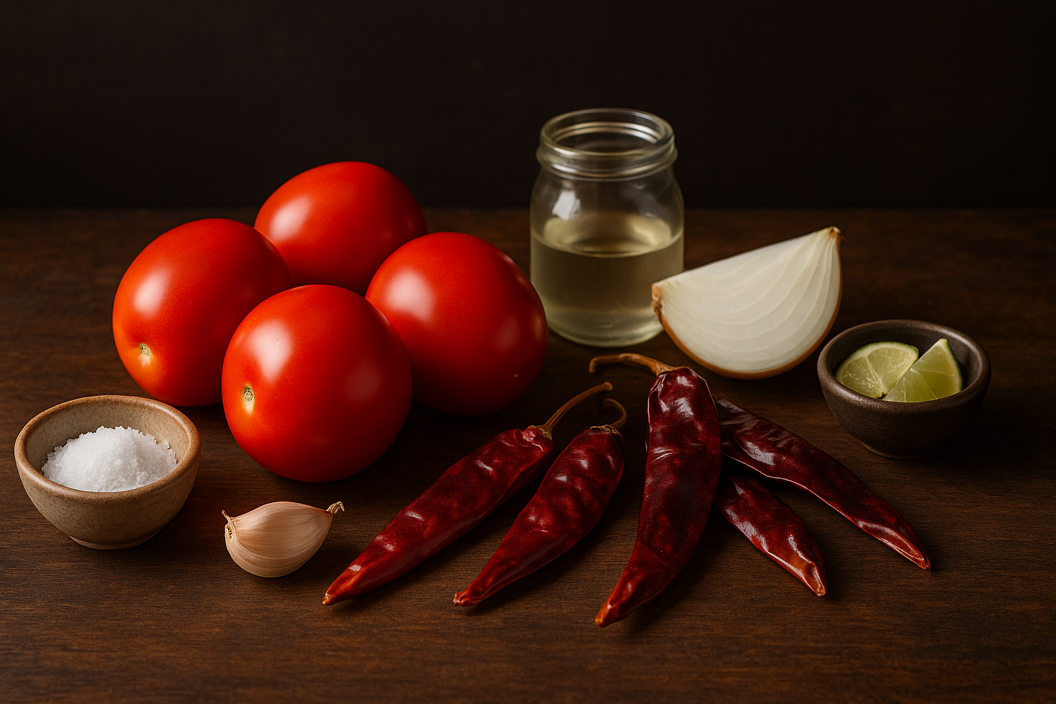 Ingredientes salsa roja mexicana