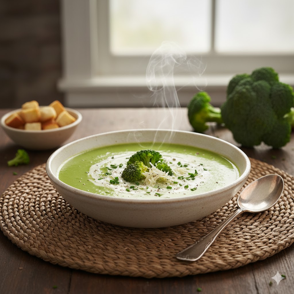 Crema de brócoli saludable