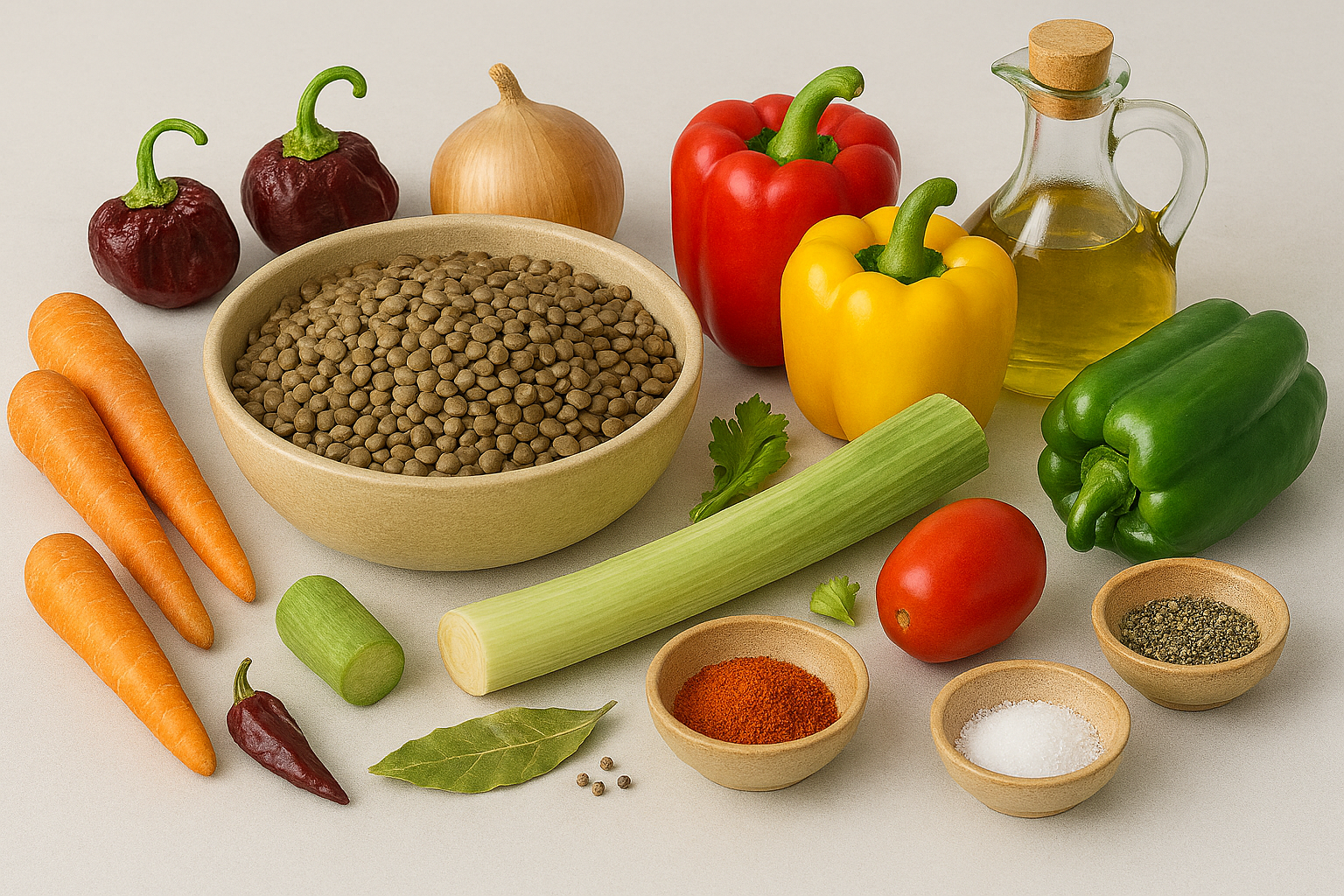 Ingredientes Lentejas Estofadas Vegetarianas