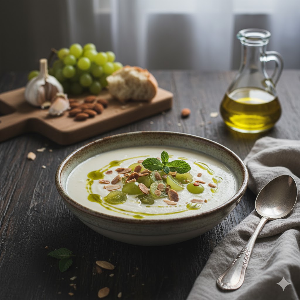 Ajo Blanco Malagueño servido