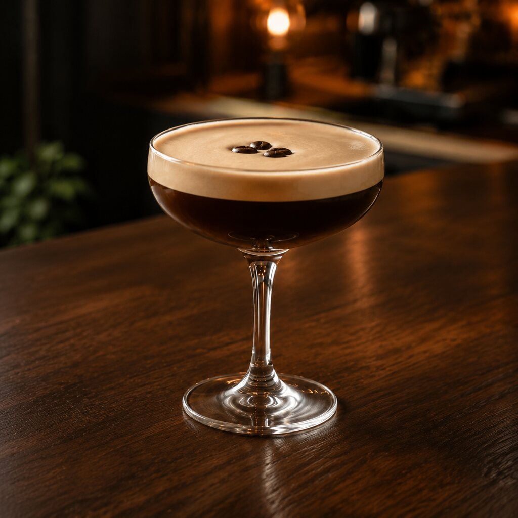 Baileys Espresso Martini con espuma de café