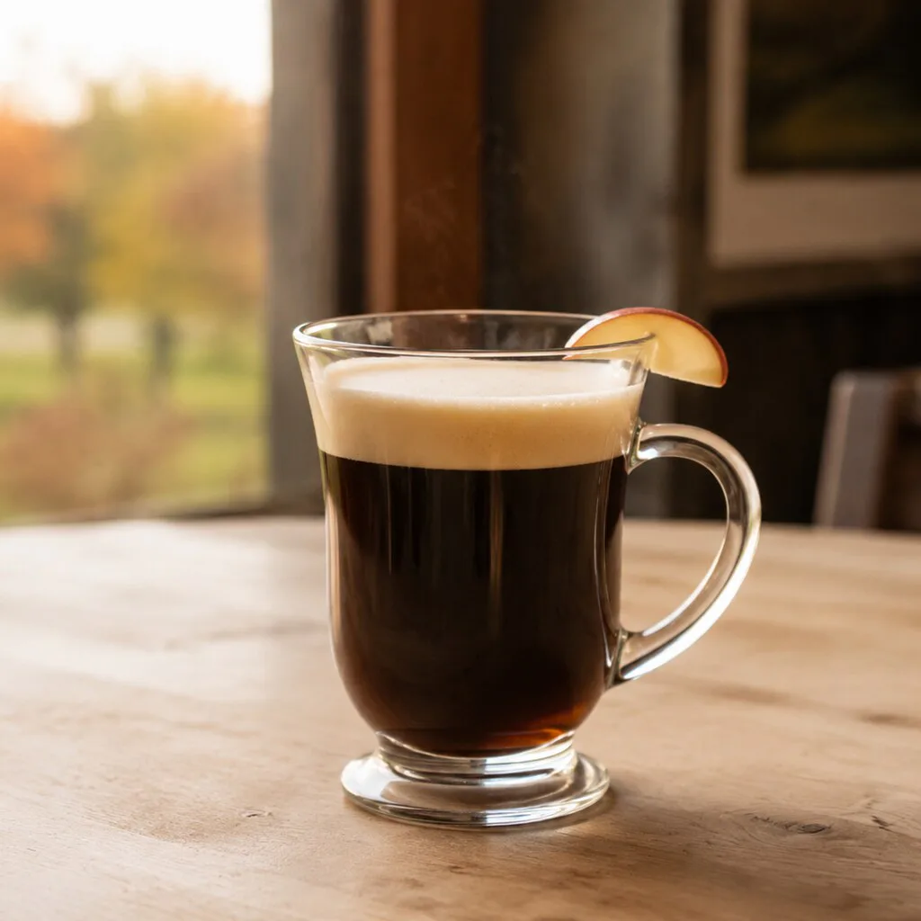 Café Calvados terminado con una capa fina de nata