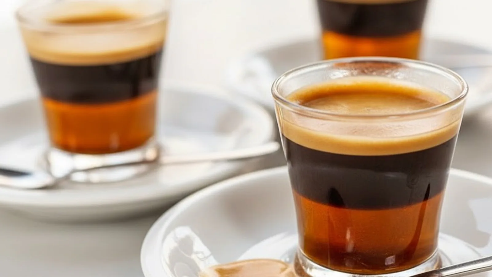Carajillo clásico de espresso y brandy servido caliente