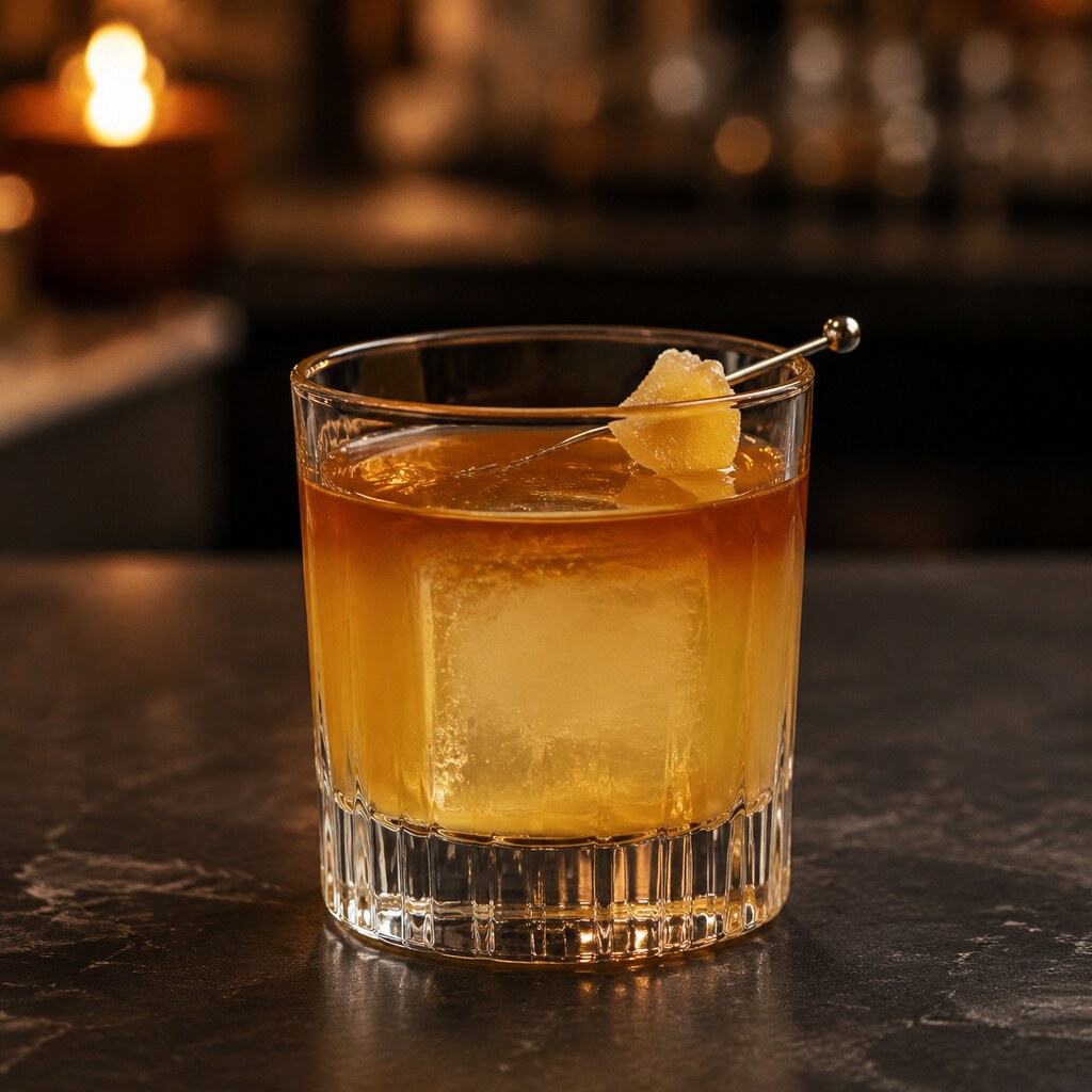 Penicillin de Scotch, miel, jengibre y limón con whisky ahumado flotado