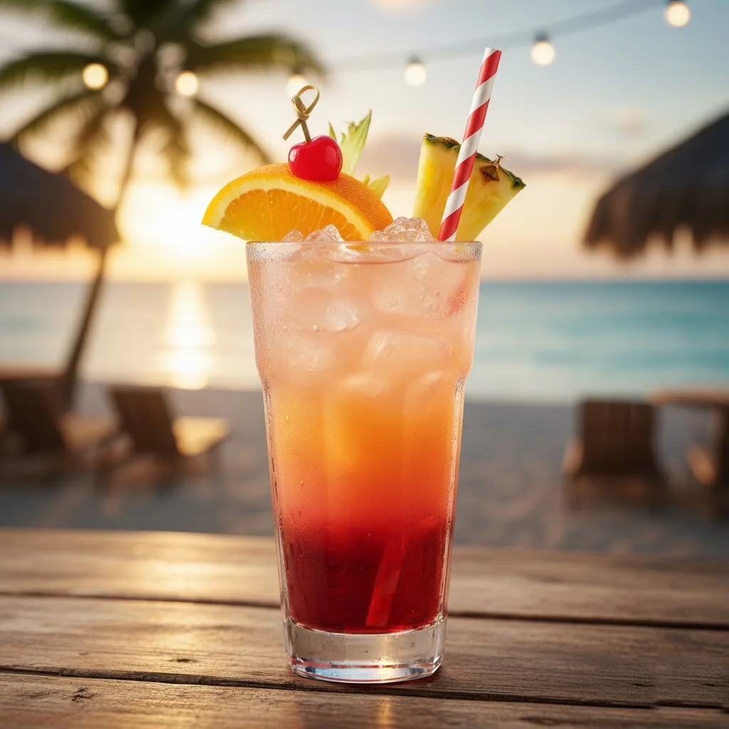 Sex on the Beach terminado con naranja y cereza