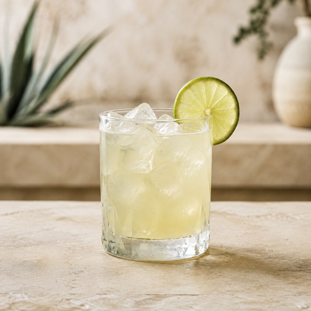 Tommy’s Margarita de tequila, lima y néctar de agave sobre hielo