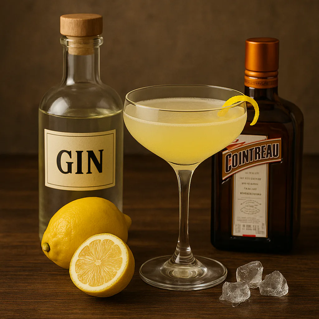 Ginebra, triple sec y limón para preparar White Lady