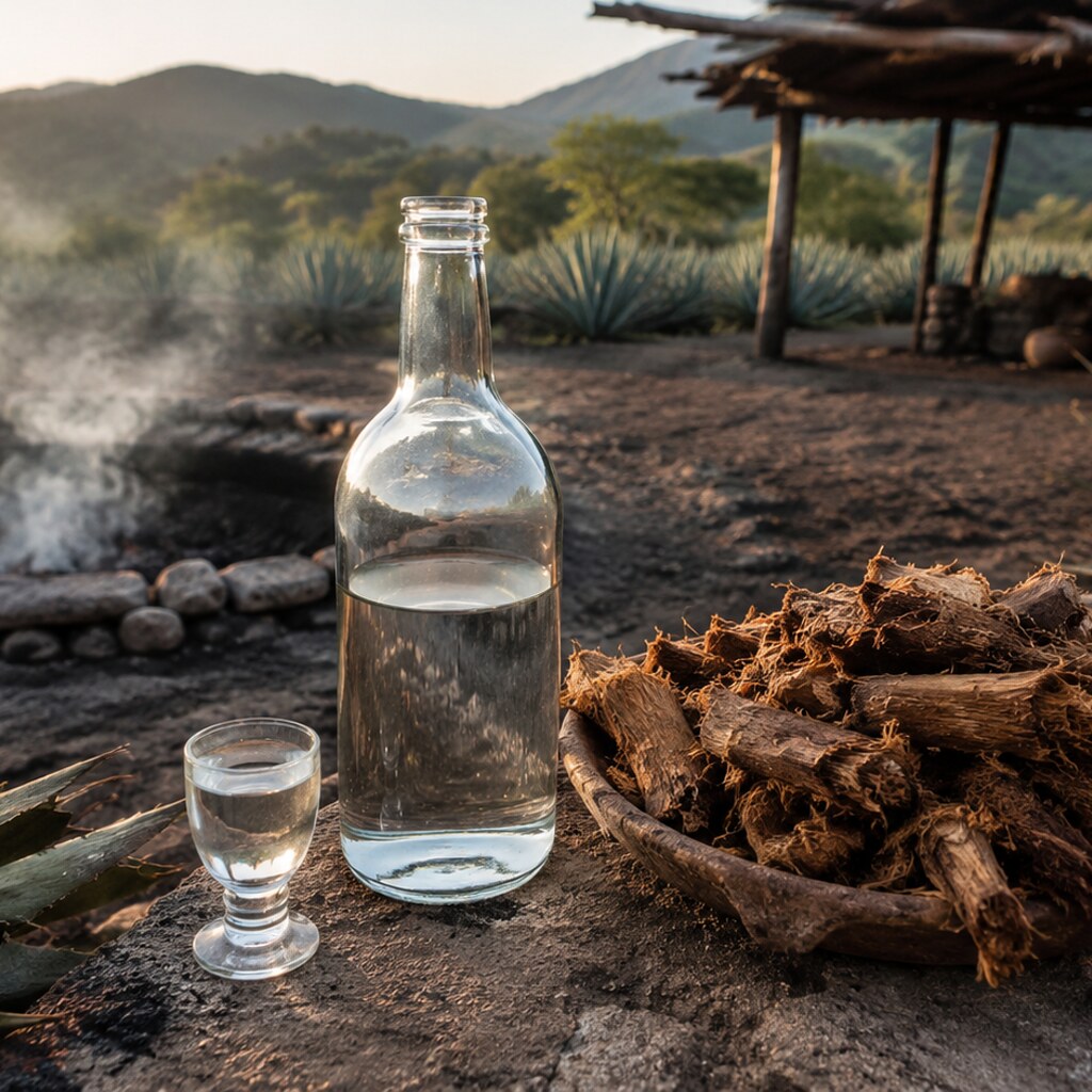Mezcal y distintas especies de maguey