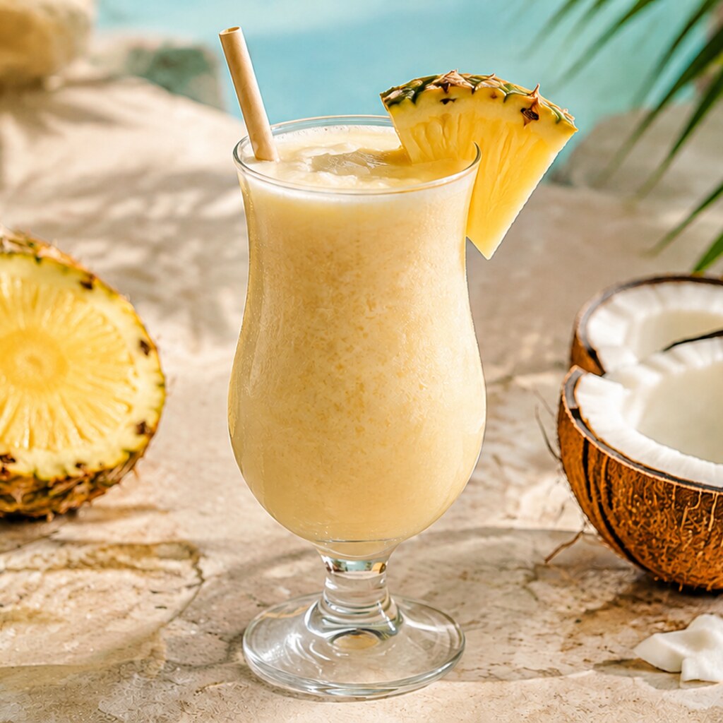 Piña colada sin alcohol cremosa