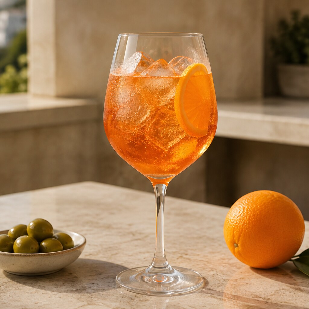 Spritz sin alcohol con burbujas