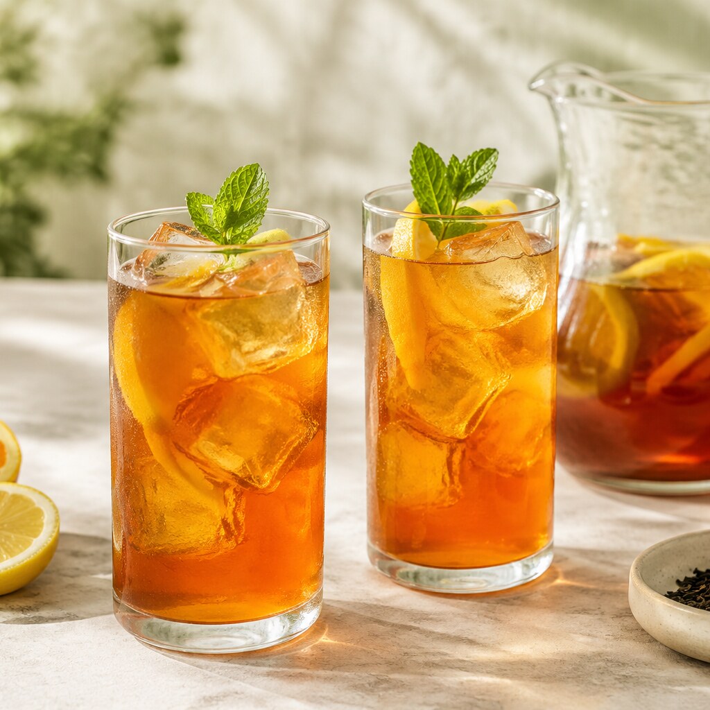 Té helado de cítricos sin alcohol