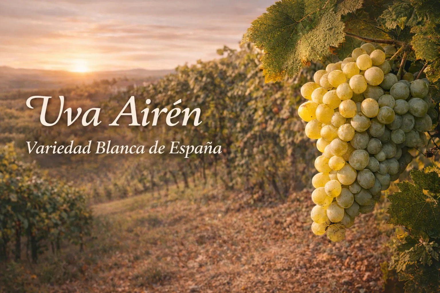Viñedos de Airén en vaso sobre la llanura seca de Castilla-La Mancha