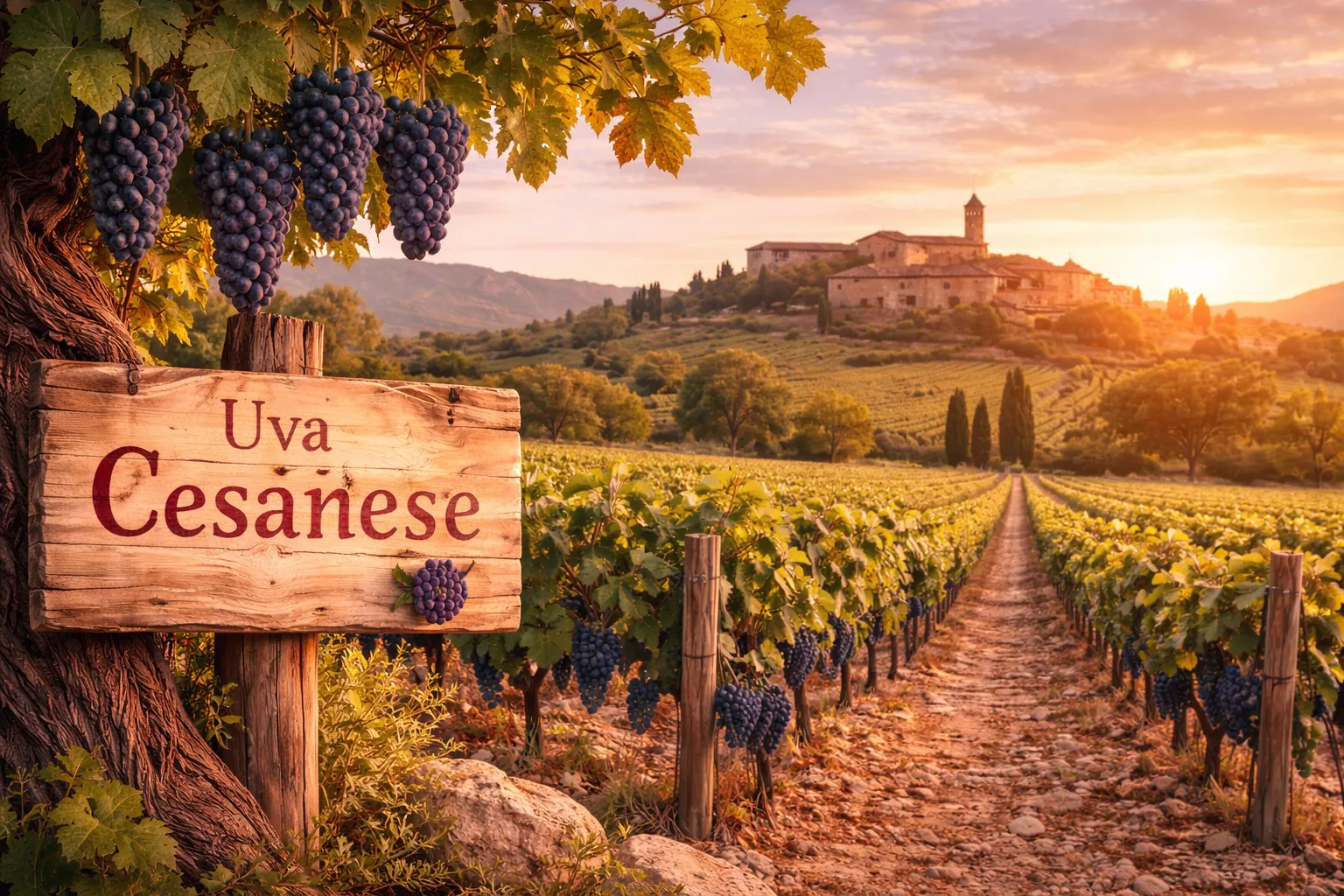 Cesanese: viñedo y uvas en su territorio de referencia