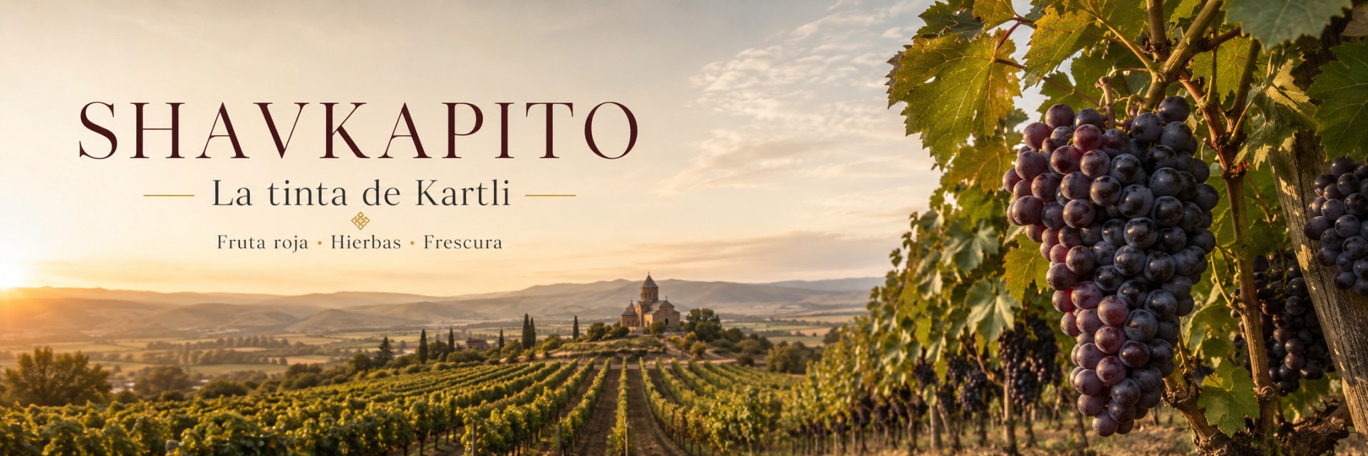 Viñedo de Shavkapito en las colinas de Kartli, Georgia