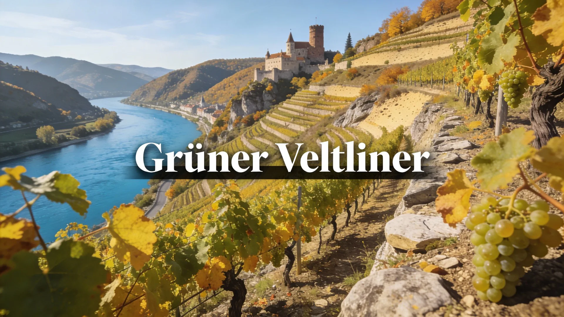 Viñedo y paisaje de Grüner Veltliner