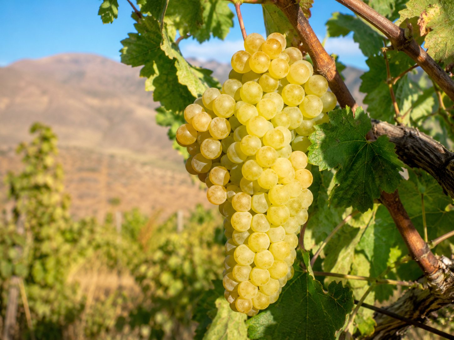 Racimo de uva blanca Khatuni