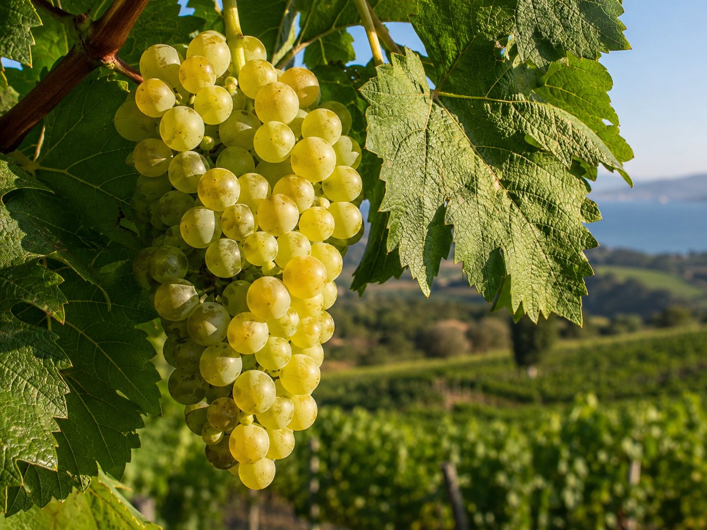 Racimo de uva blanca Loureiro
