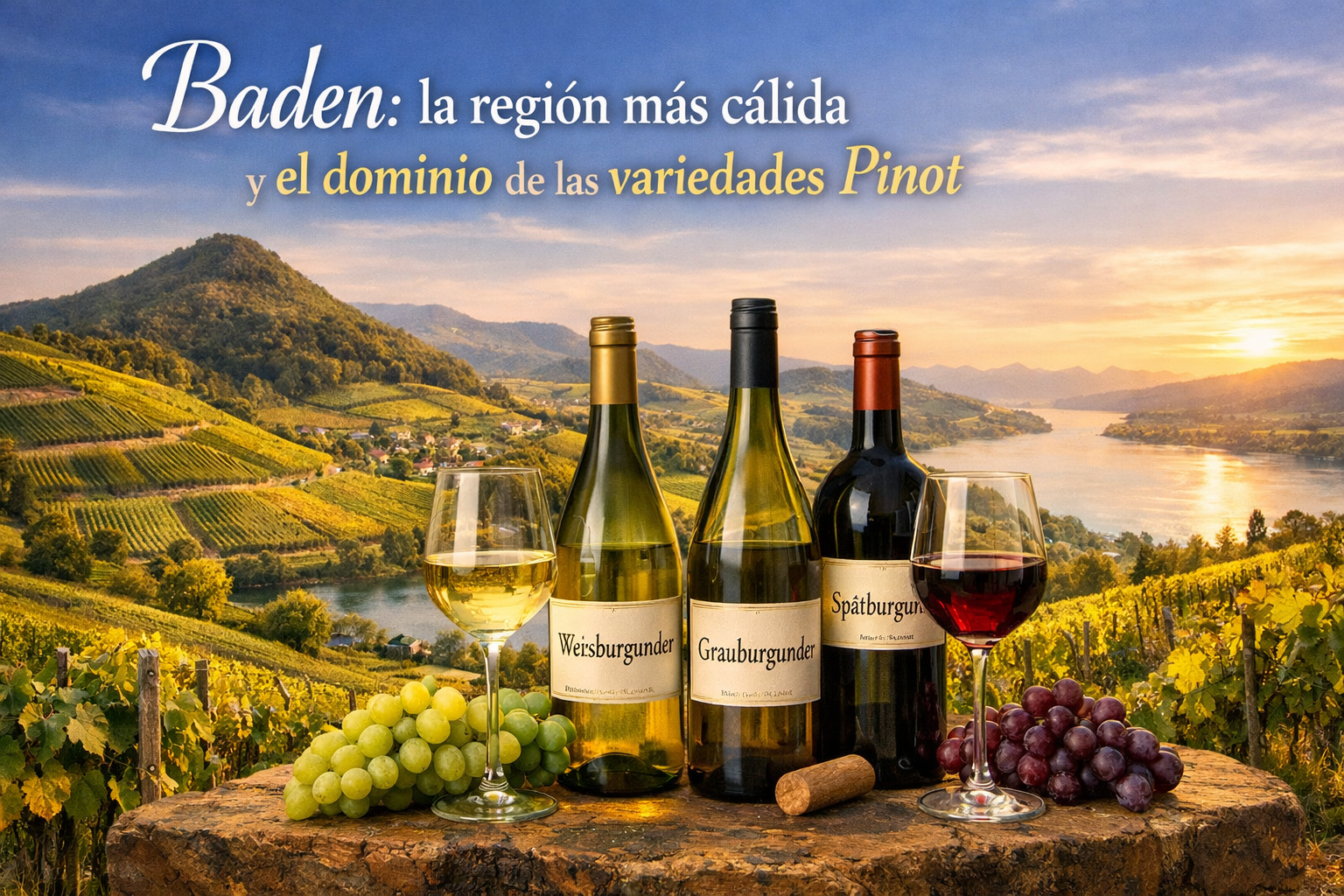 Viñedos de Baden y Franken entre colinas, pueblos y riberas