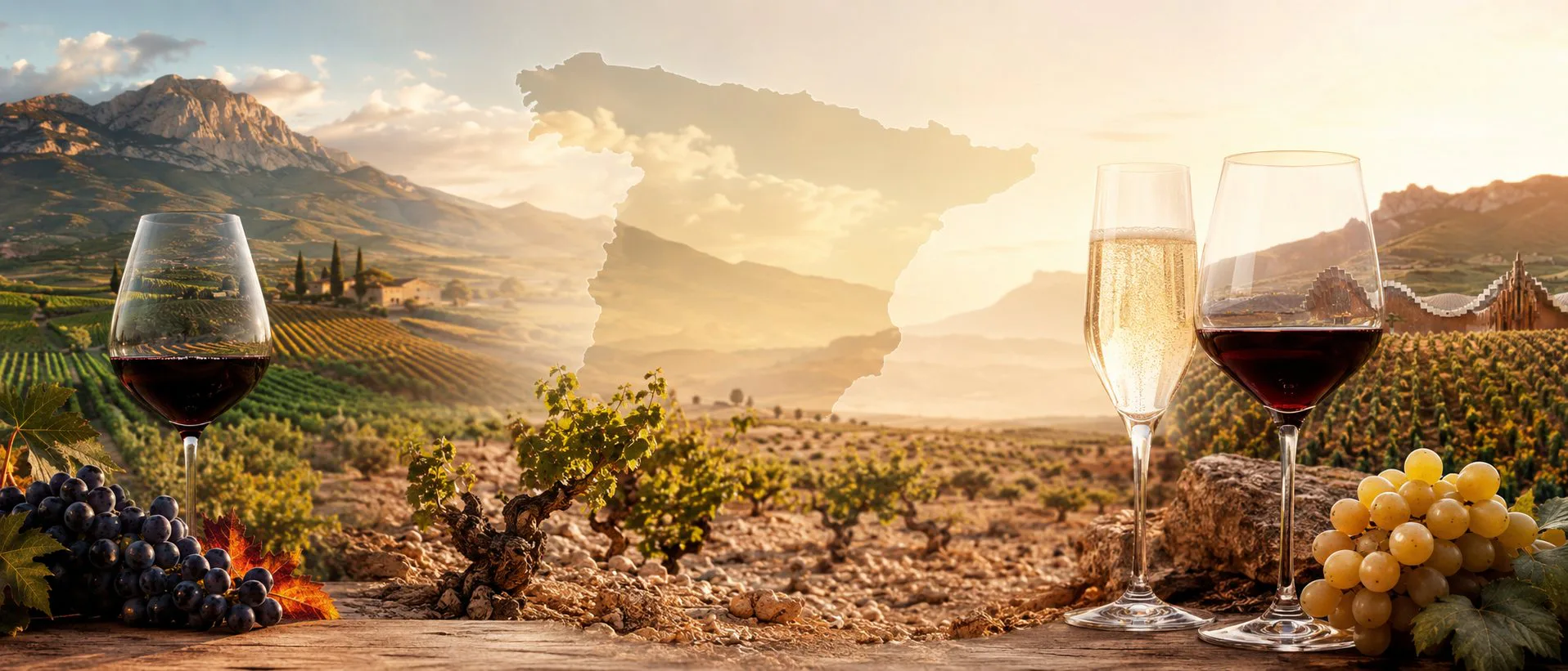 Zonas vitivinícolas supraautonómicas de España: Rioja, Cava, Jumilla y Ribera del Queiles