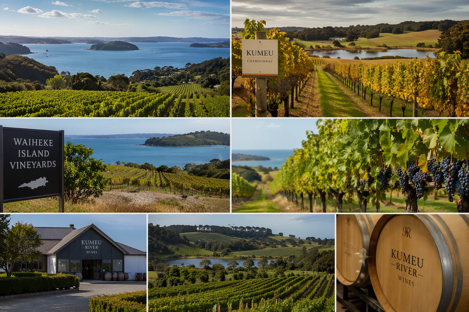 Viñedos de Northland, Auckland y Waiheke Island bajo influencia marítima
