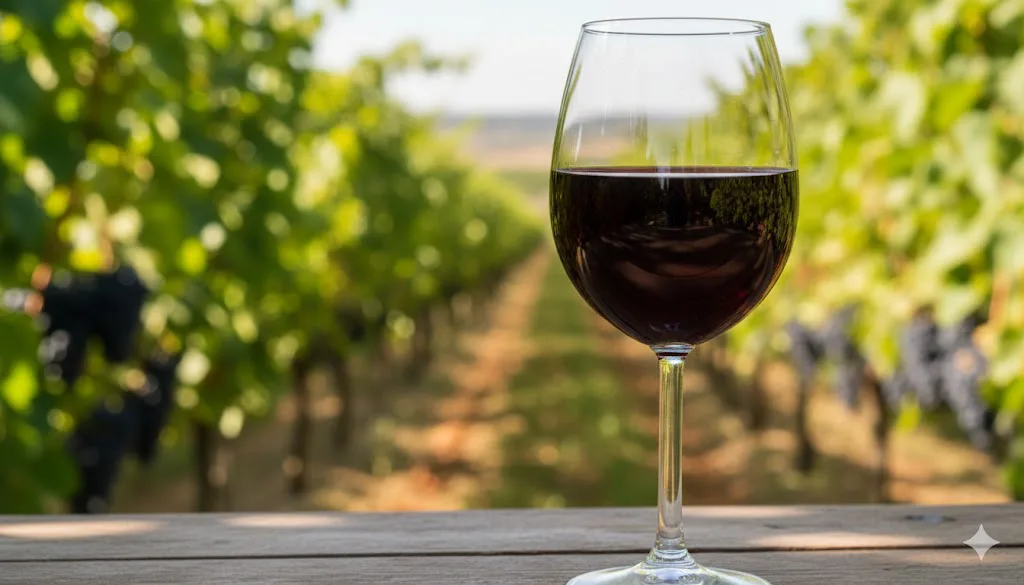 Copa de vino tinto elaborado con Bastardo o Merenzao