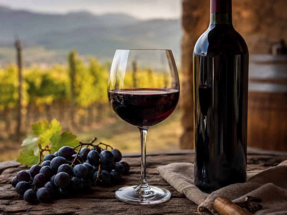 Copa de vino tinto Malbec