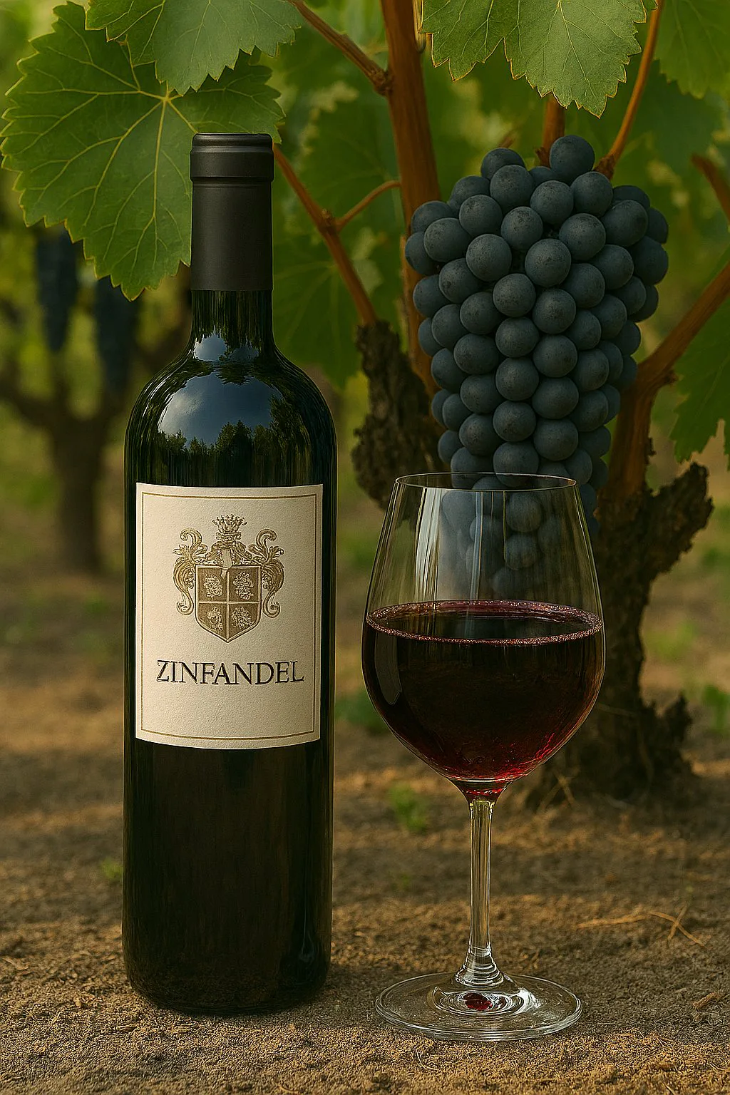 Copa de vino tinto Zinfandel