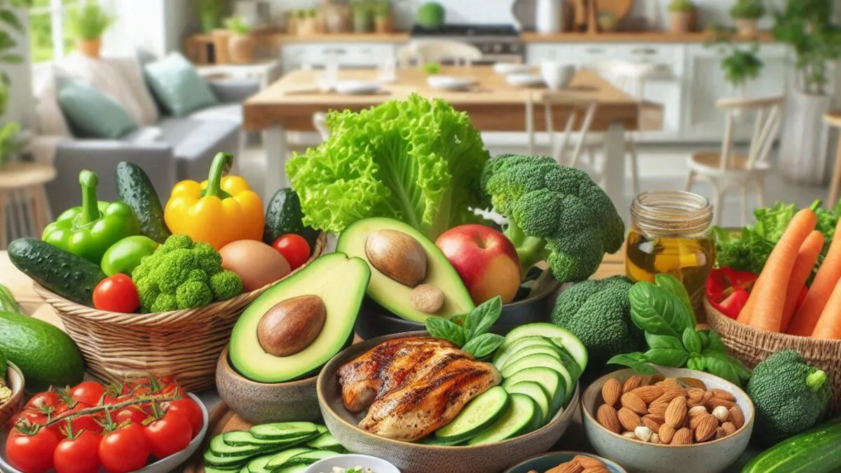 Alimentos utilizados en algunas dietas cetogénicas junto a hortalizas