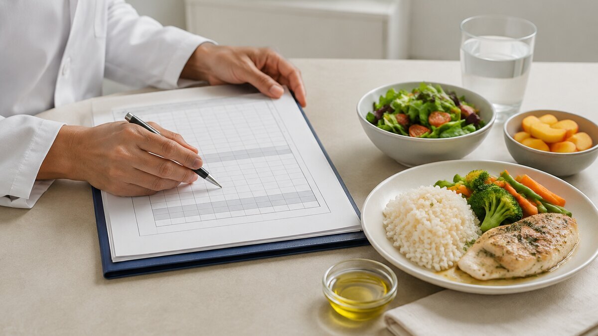 Plan alimentario individualizado junto a resultados de función renal
