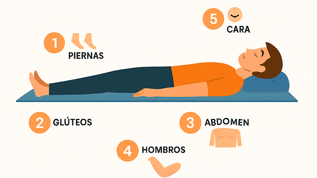Ayuda visual de Relajación muscular progresiva