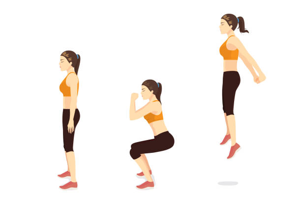 Ayuda visual de Squat jump