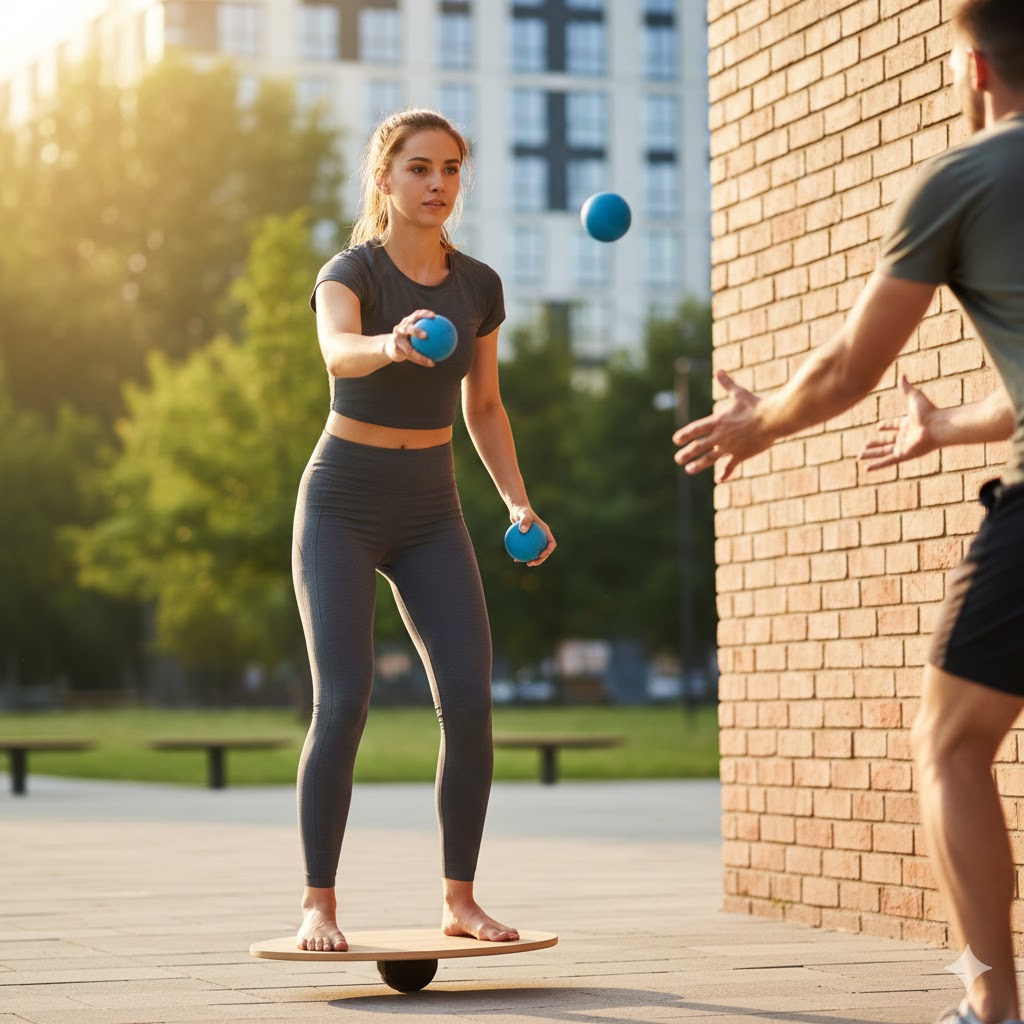 Tabla de equilibrio con pelota