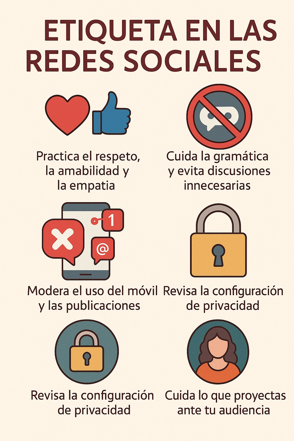 Uso responsable de redes sociales en un teléfono