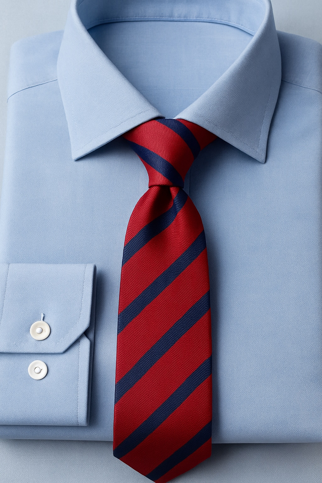Combinación de corbata y camisa