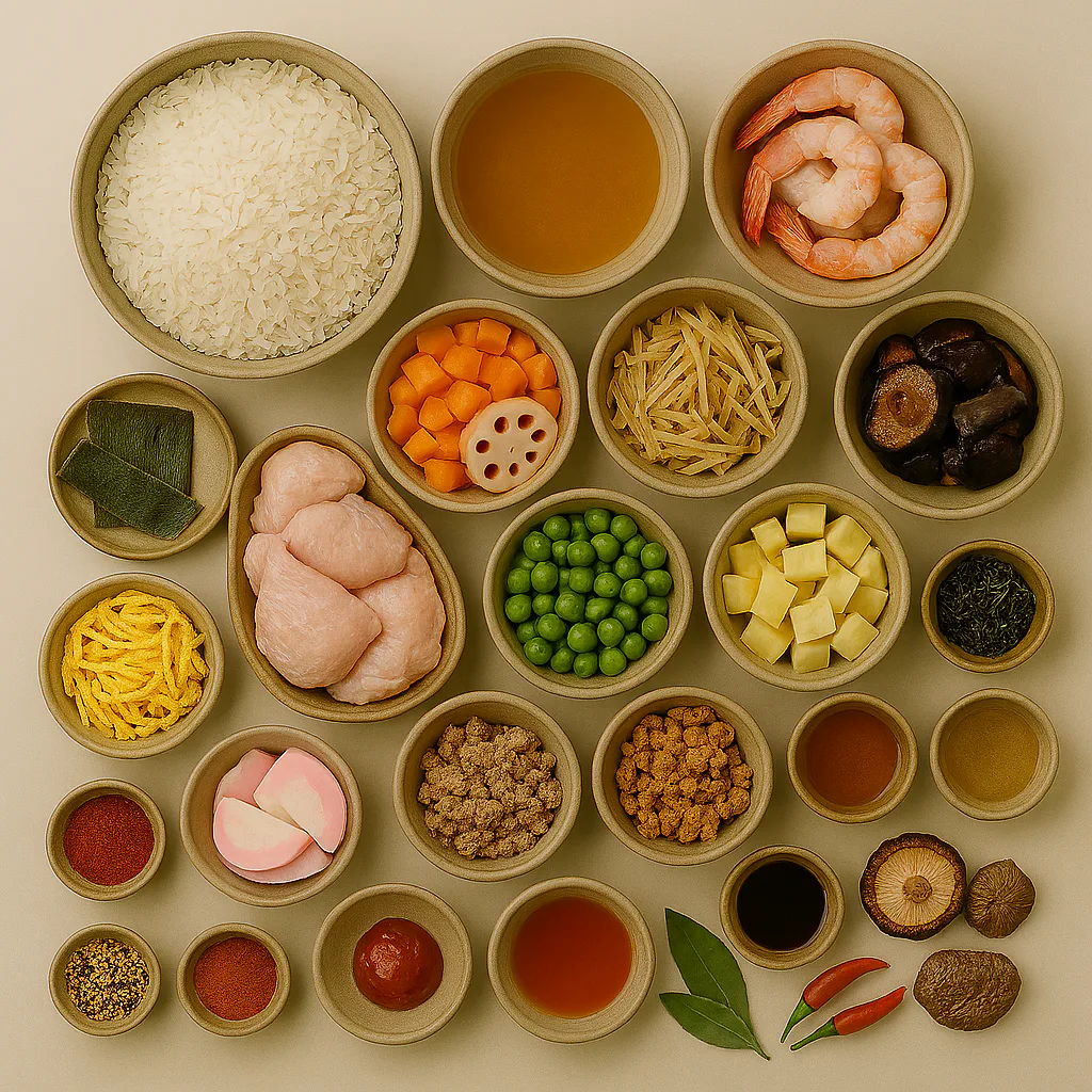 Ingredientes para Kayaku gohan