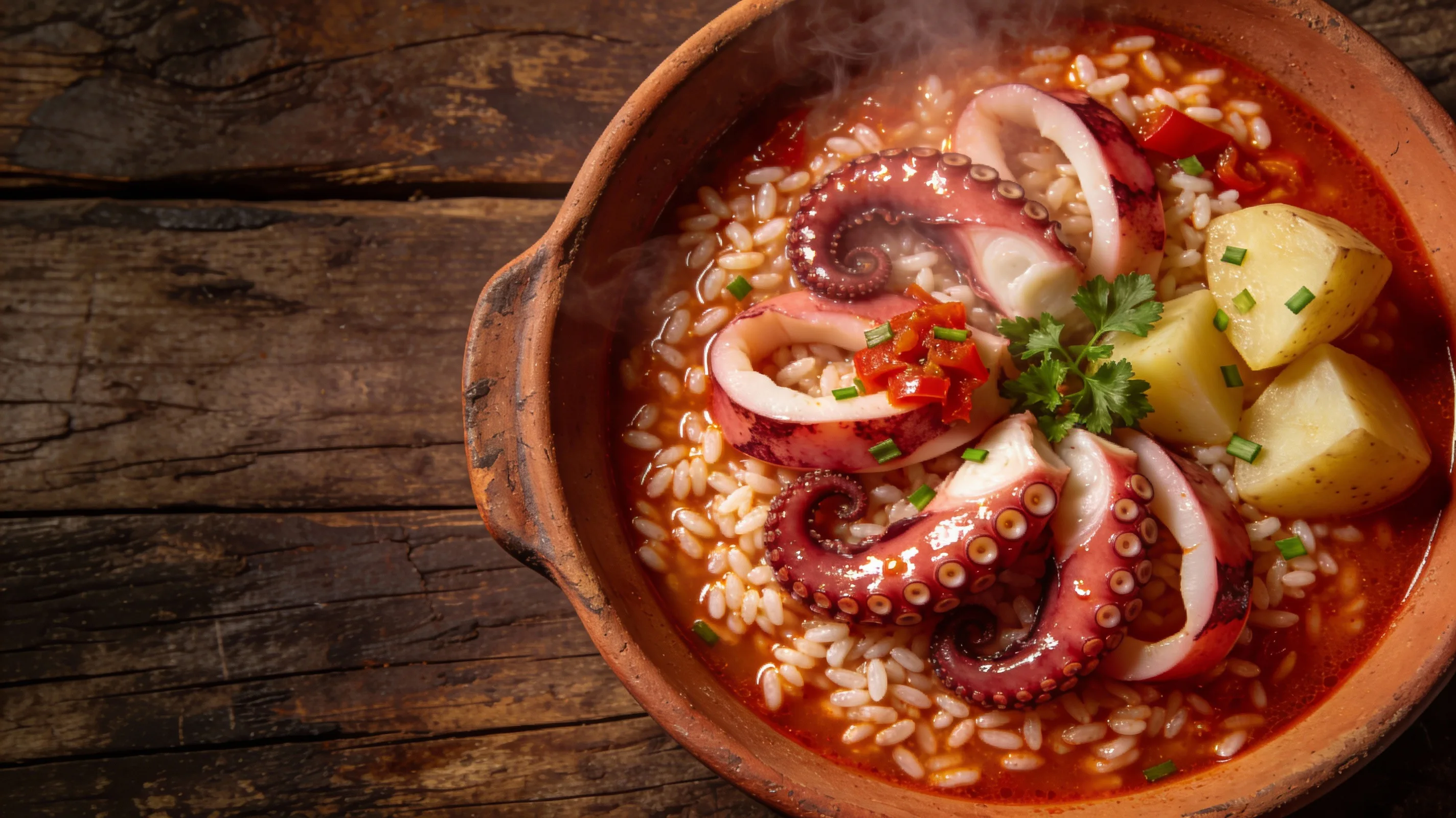 Arroz caldoso con pulpo