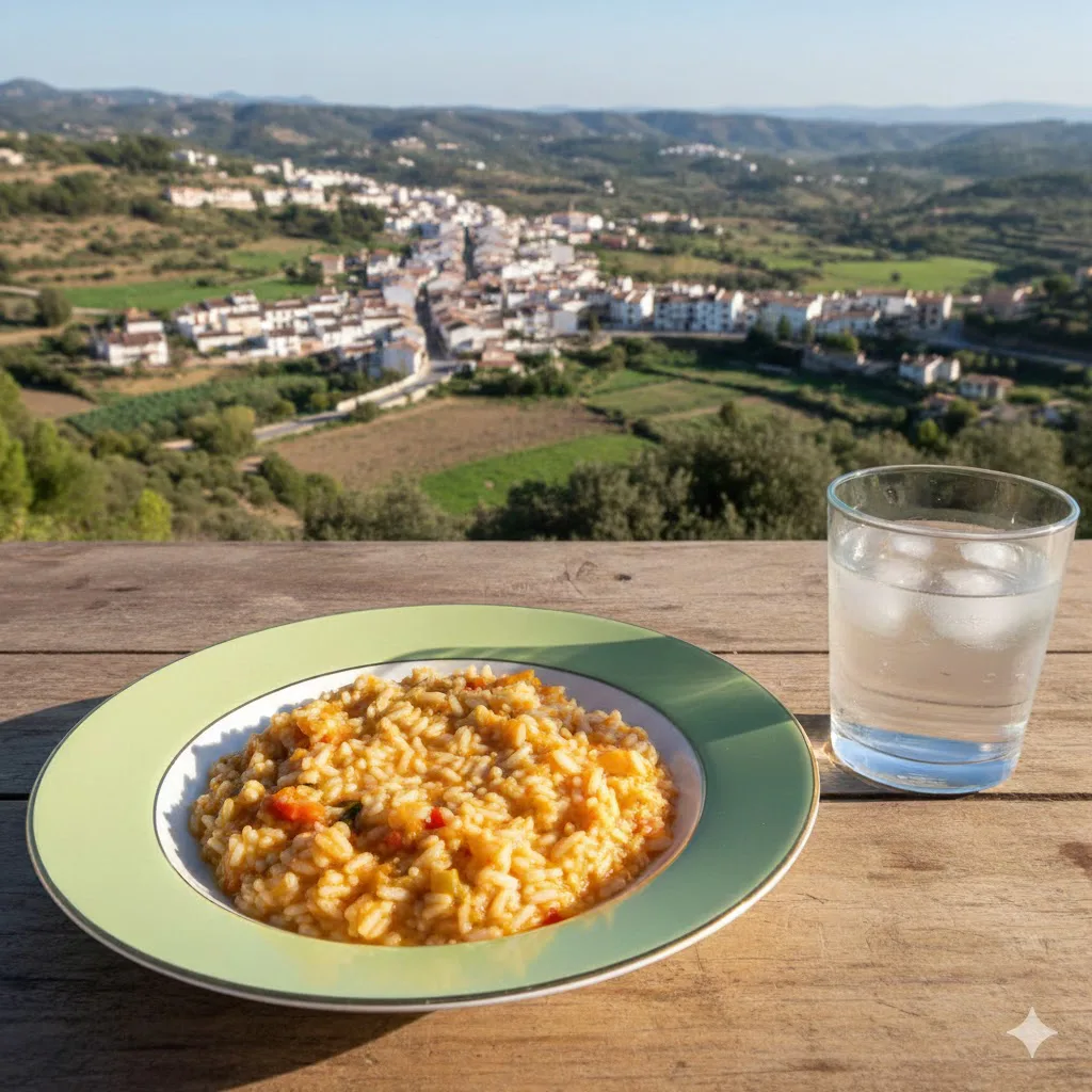 Detalle 1 del proceso de Arroz meloso de verduras