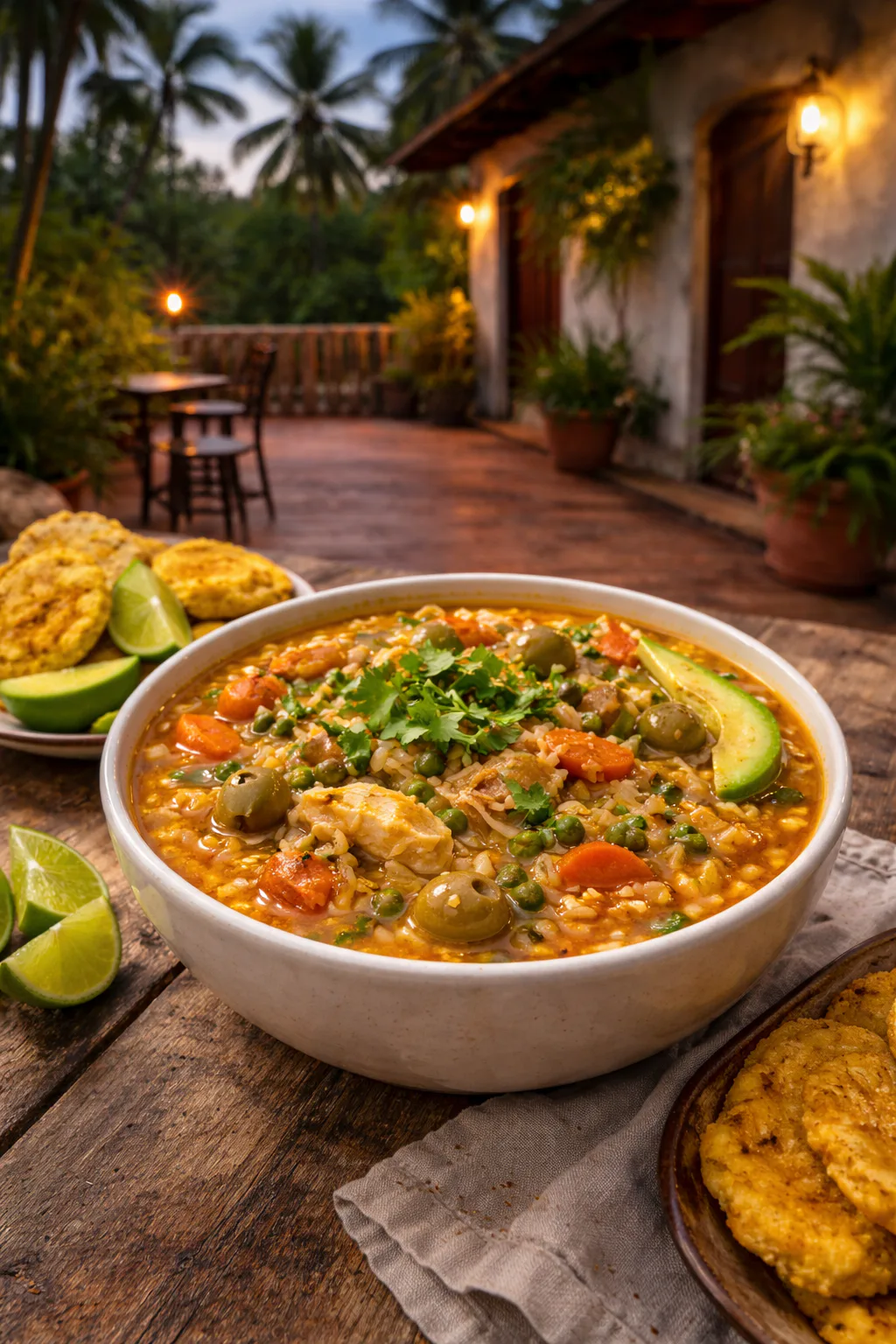 Detalle 1 del proceso de Asopao de pollo puertorriqueño
