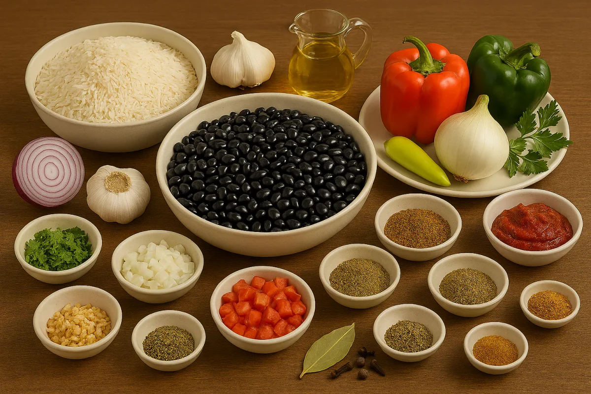 Ingredientes para Moros y cristianos