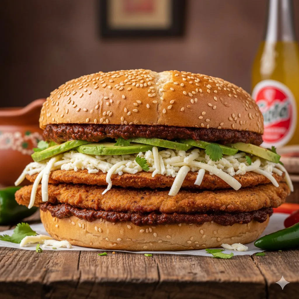 Cemita poblana de milanesa