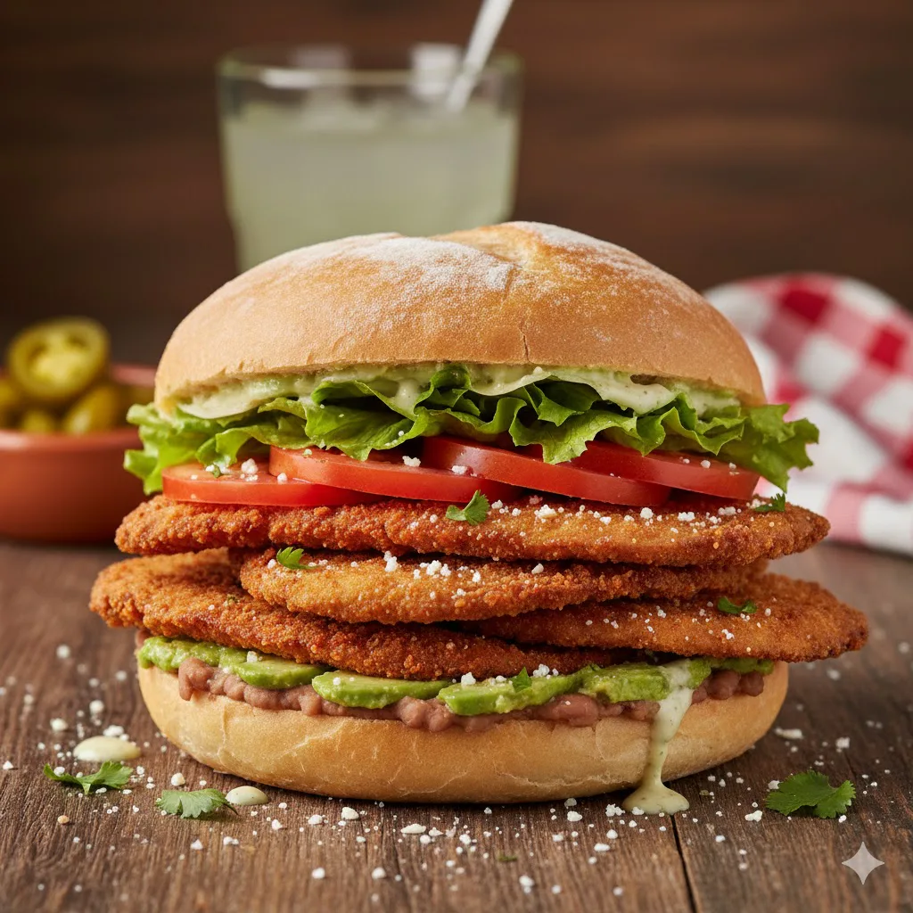 Torta de milanesa listo para servir