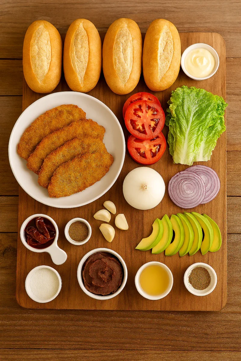 Ingredientes para torta de milanesa