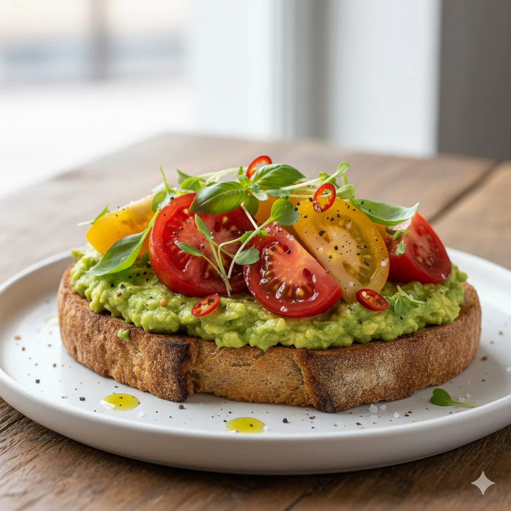 Tostada de aguacate y tomate