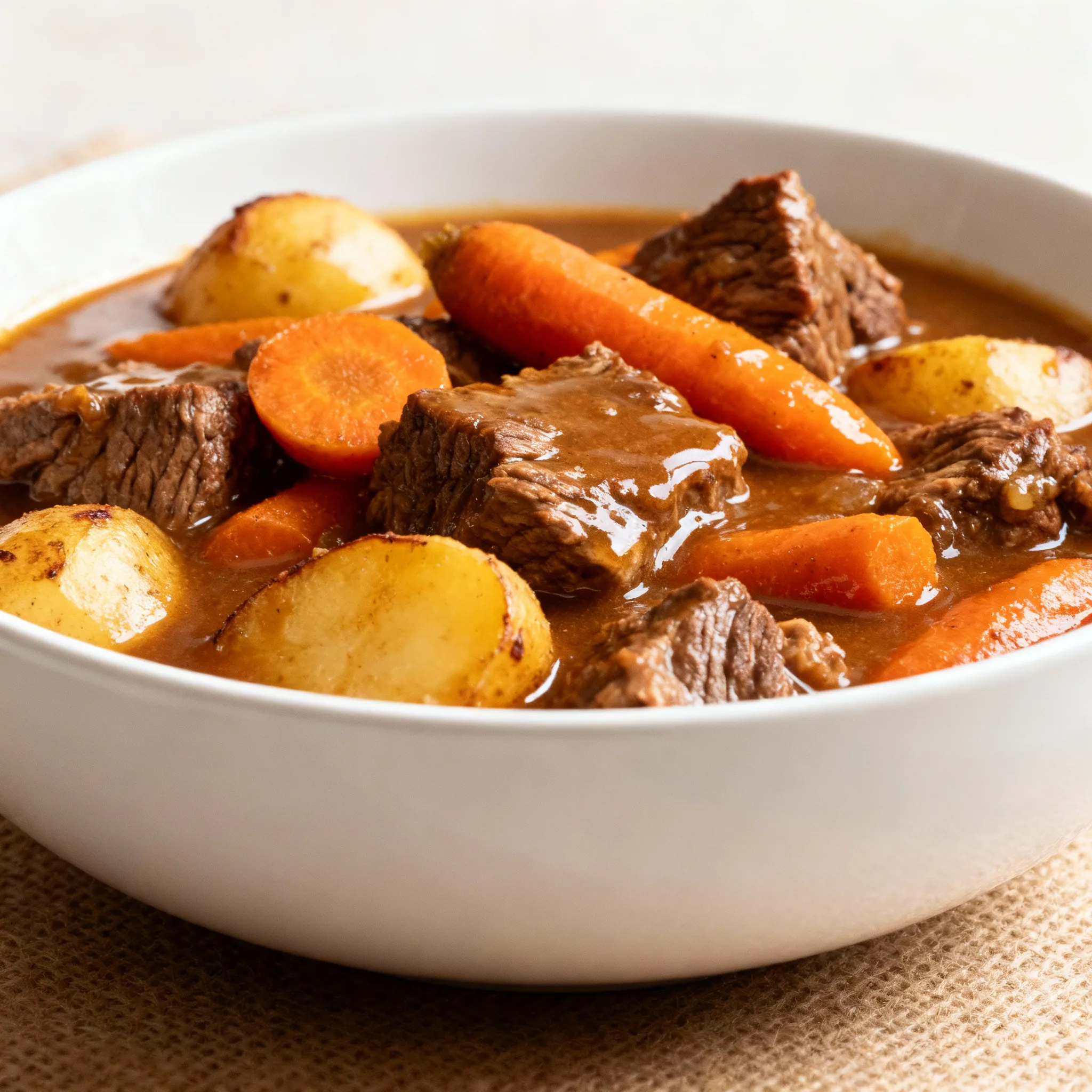 Estofado de ternera con patatas y verduras